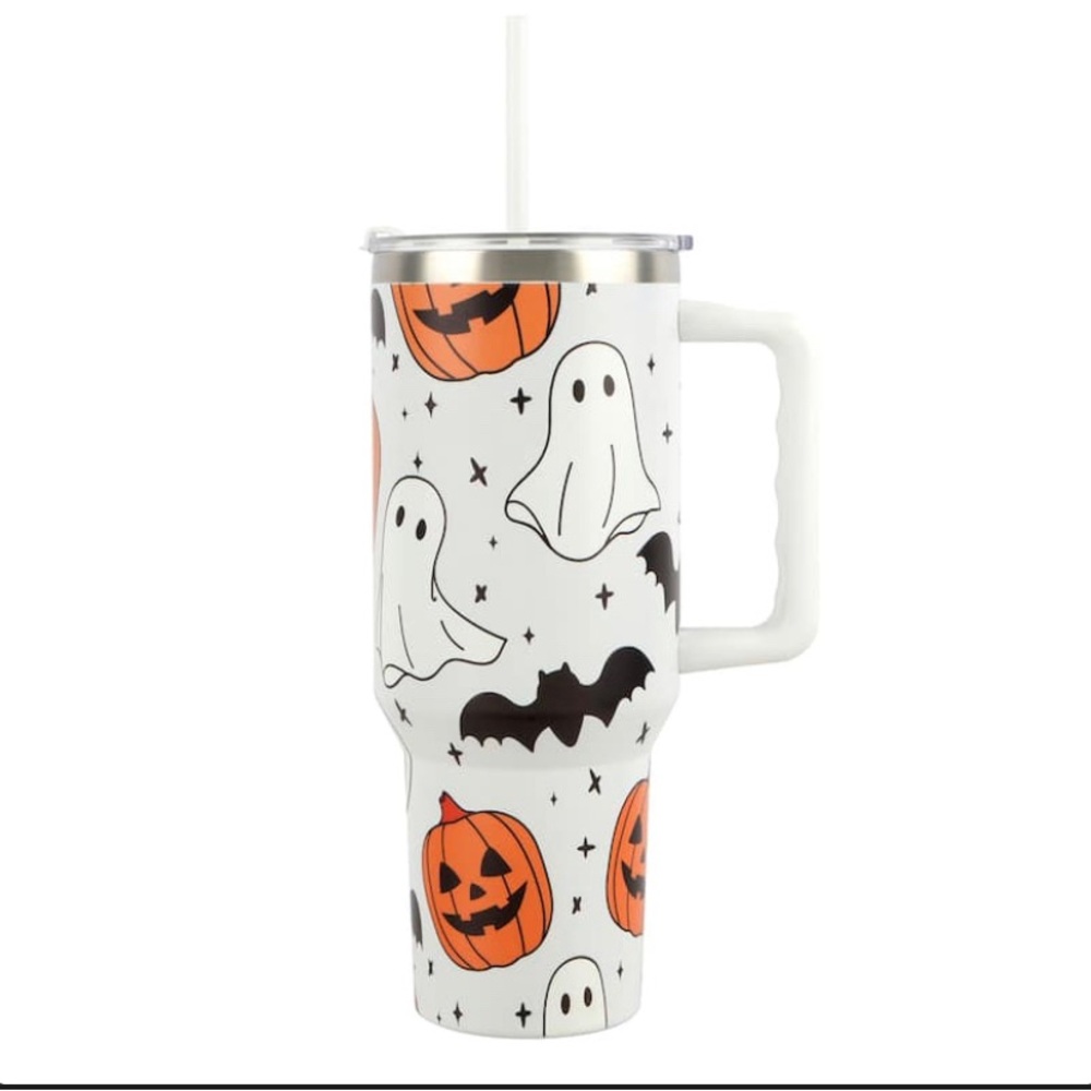 40oz. Ghosts & Jack-O'-Lantern Stainless Steel Insulated Tumbler by Celebrate It